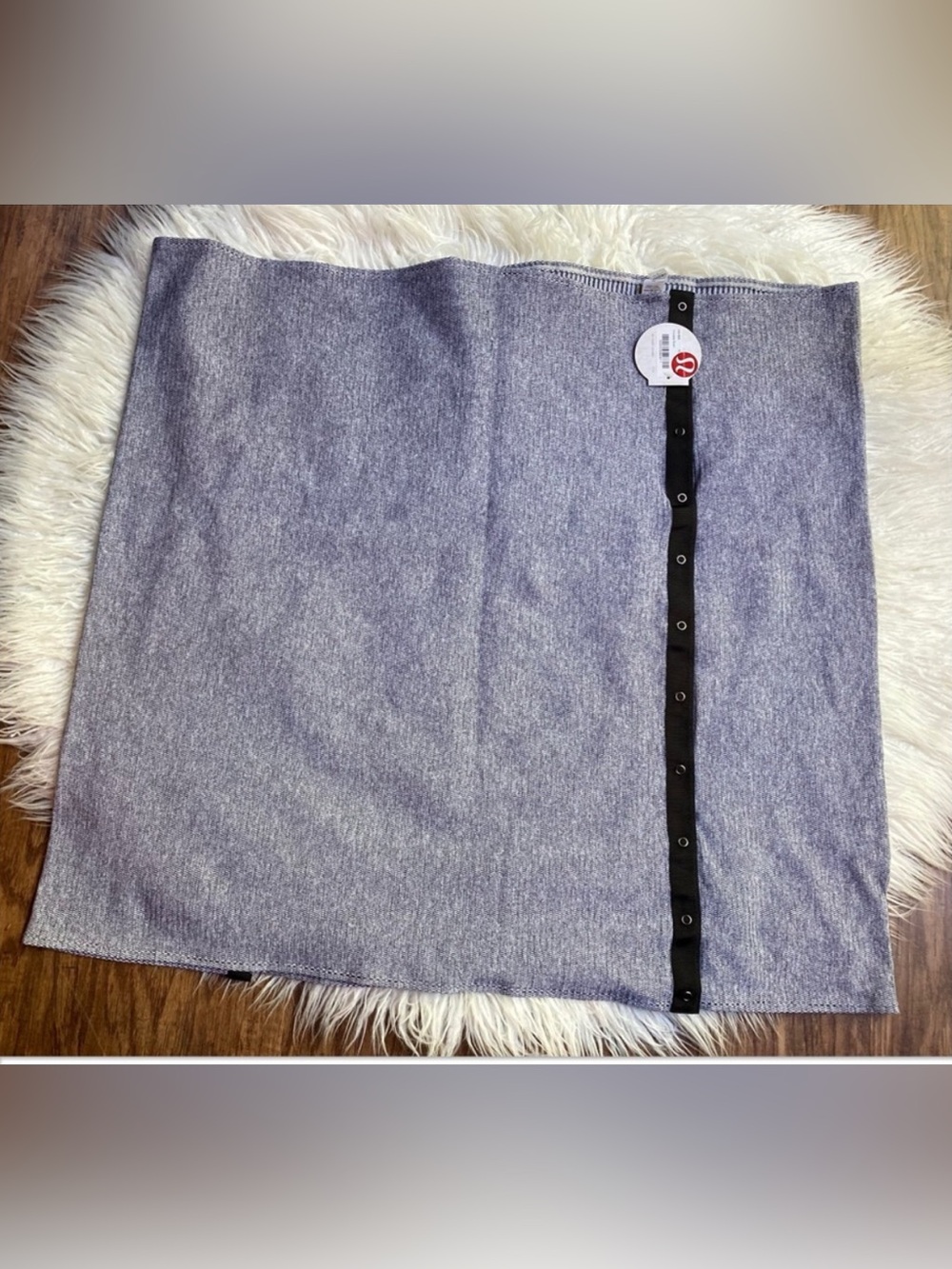 Lululemon Vinyasa Scarf Rulu Mini Check Pique White Heathered Black One Size